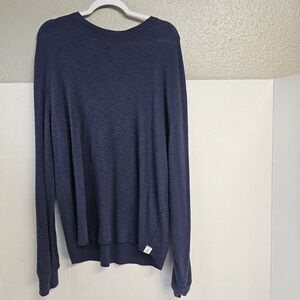 Lucky Brand Men's Navy Long Sleeve Waffle Thermal Pullover Shirt Sz XL Cozy T579